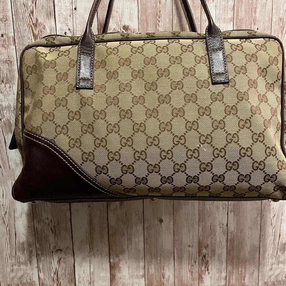 Gucci Beige and Brown Signature shoulder bag , original - Picture 10 of 16